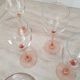 6 Verres à vin / verre à pied Rose