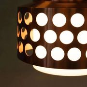 Suspension d'époque spatiale années 60/70, suspension lumineuse suédoise
