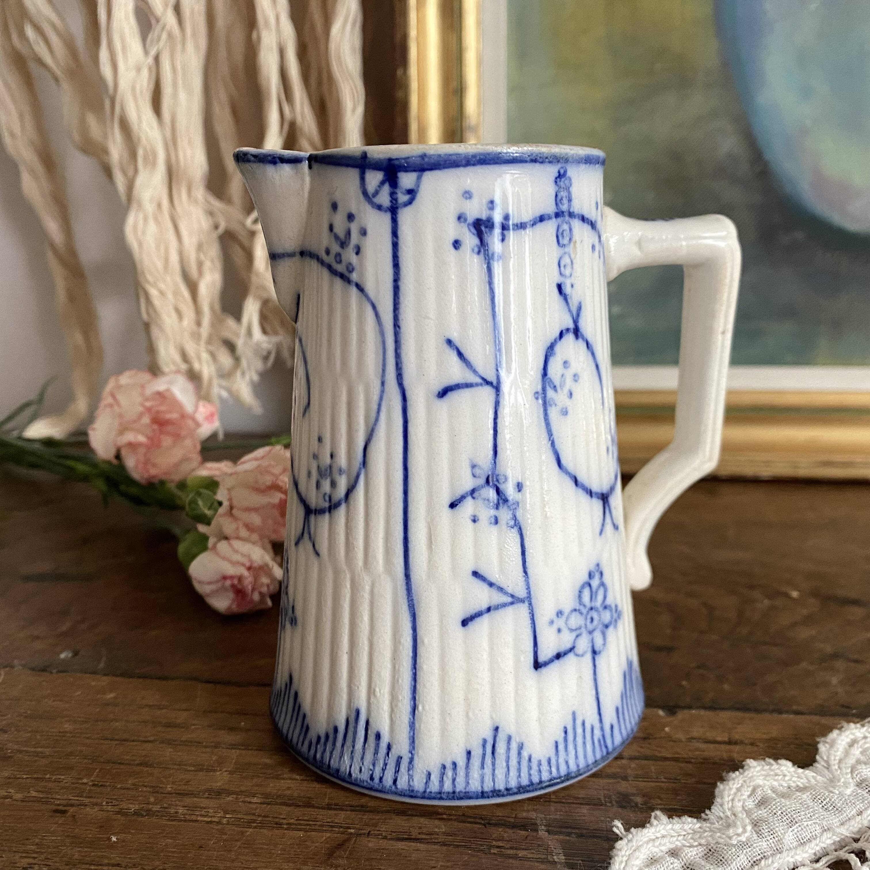 Old jug Sarreguemines Copenhagen 12 cm