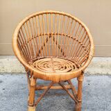 Fauteuil enfant en rotin