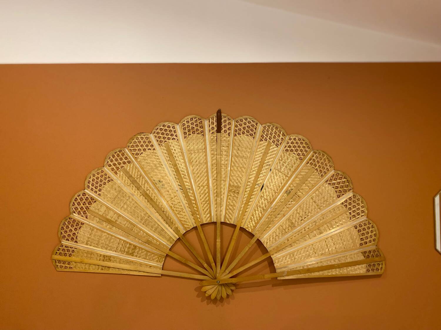 Giant bamboo and cane fan