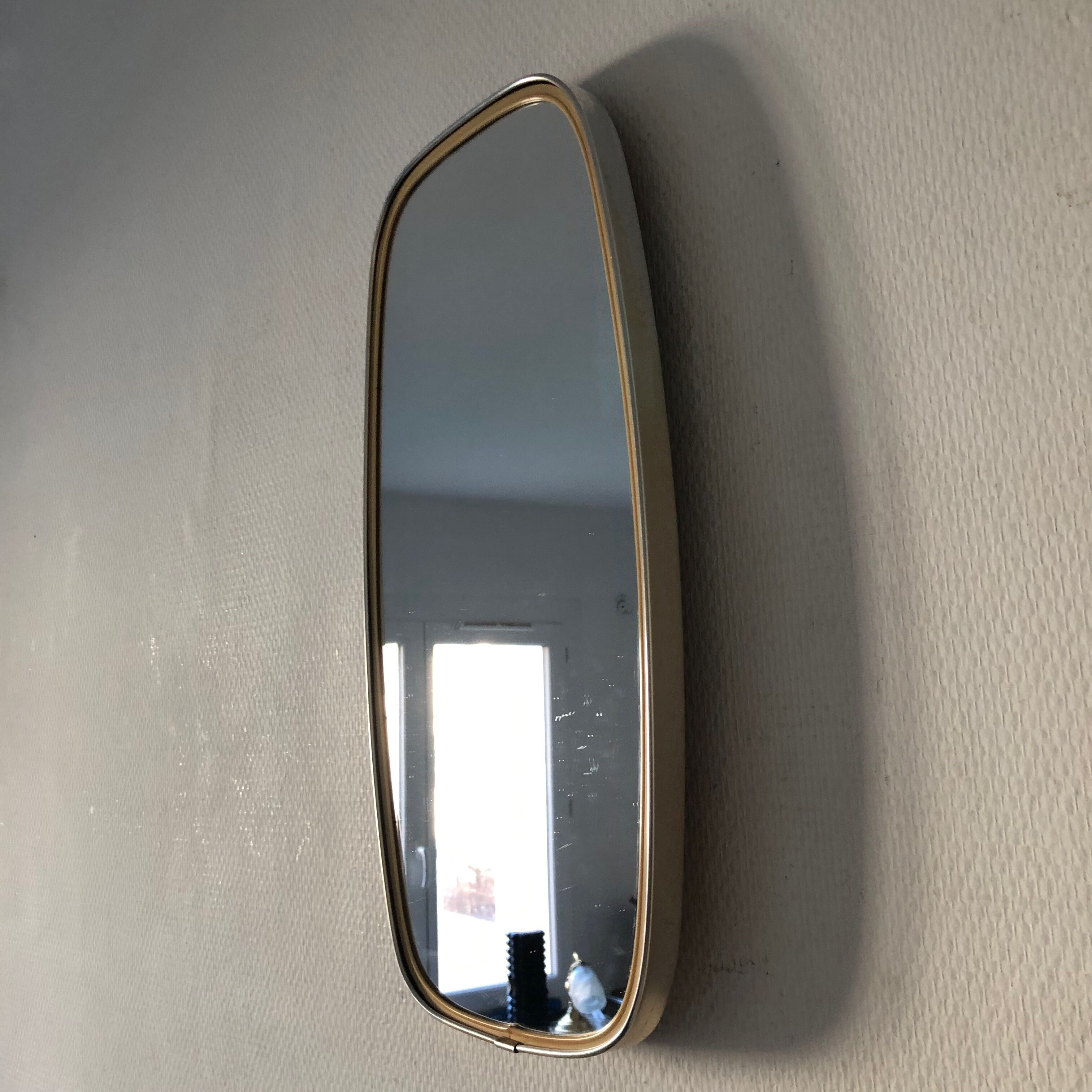 Mirror 46 x 24 cm vintage 1960