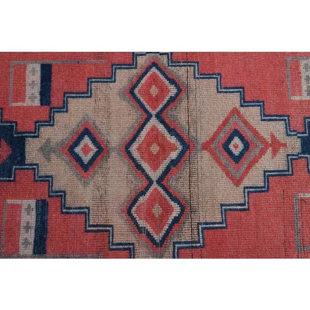 Tapis en laine et coton fait main Oushak turc des années 1970, 104x307.