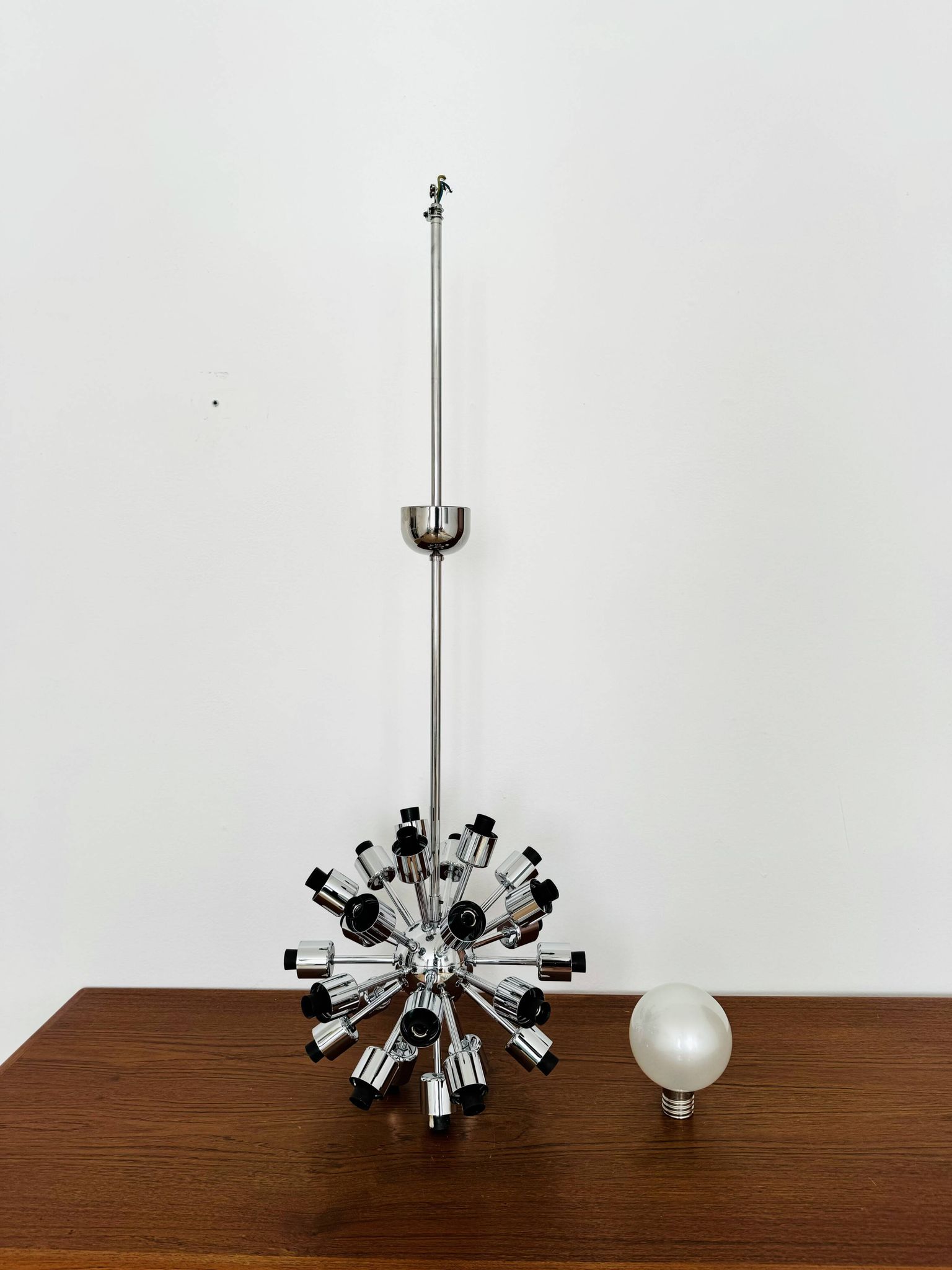 Chromed 1970s Sputnik Chandelier by Motoko Ishii for Staff