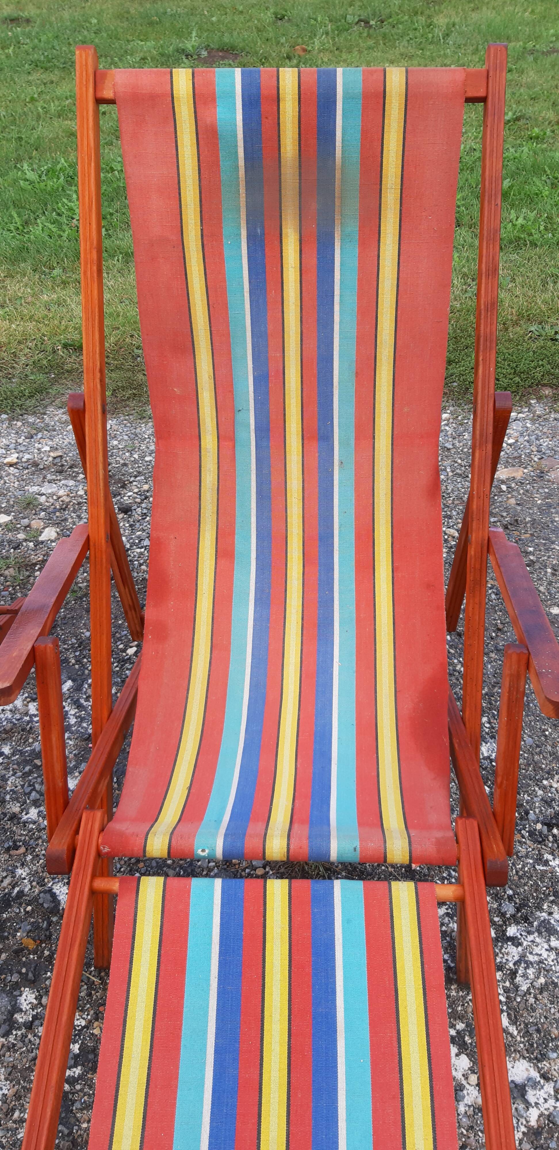 Pair of vintage long chairs