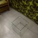 Vintage dining table – All glass – 1980s design