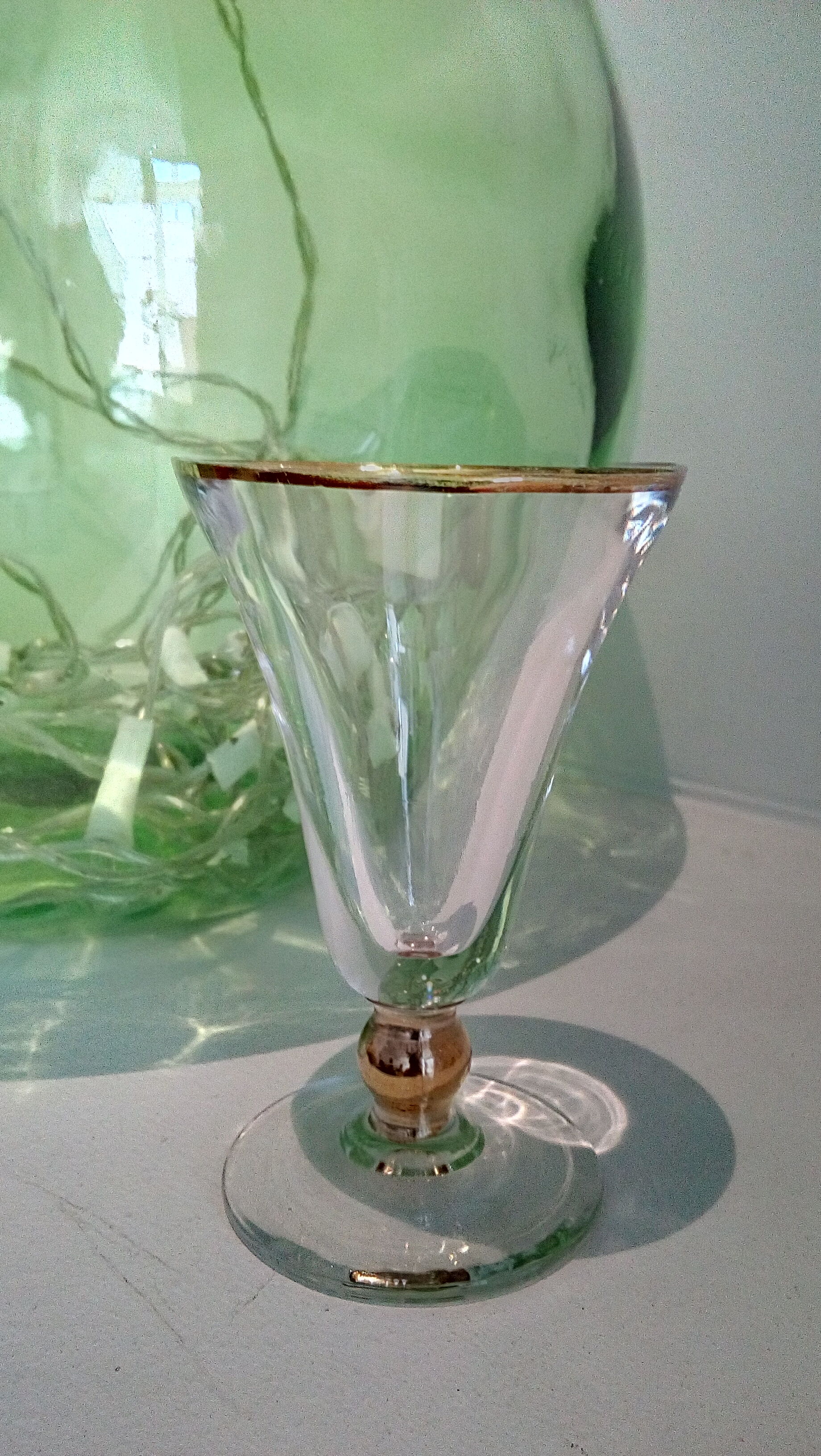 Set of 6 glasses of gold fillet bistro