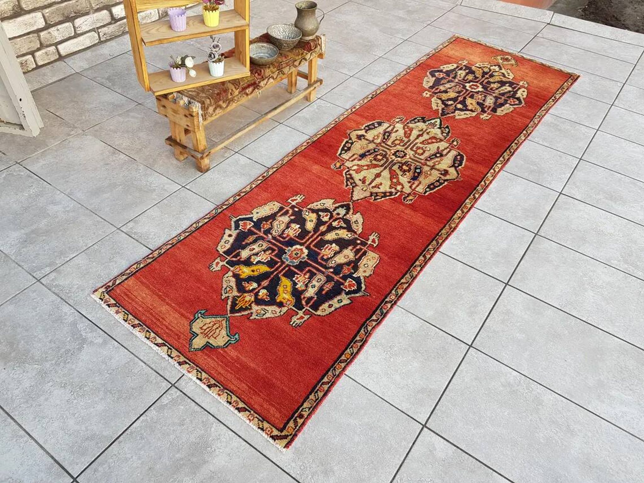 Oushak Bohemian Hallway Runner Rug sku 1069
