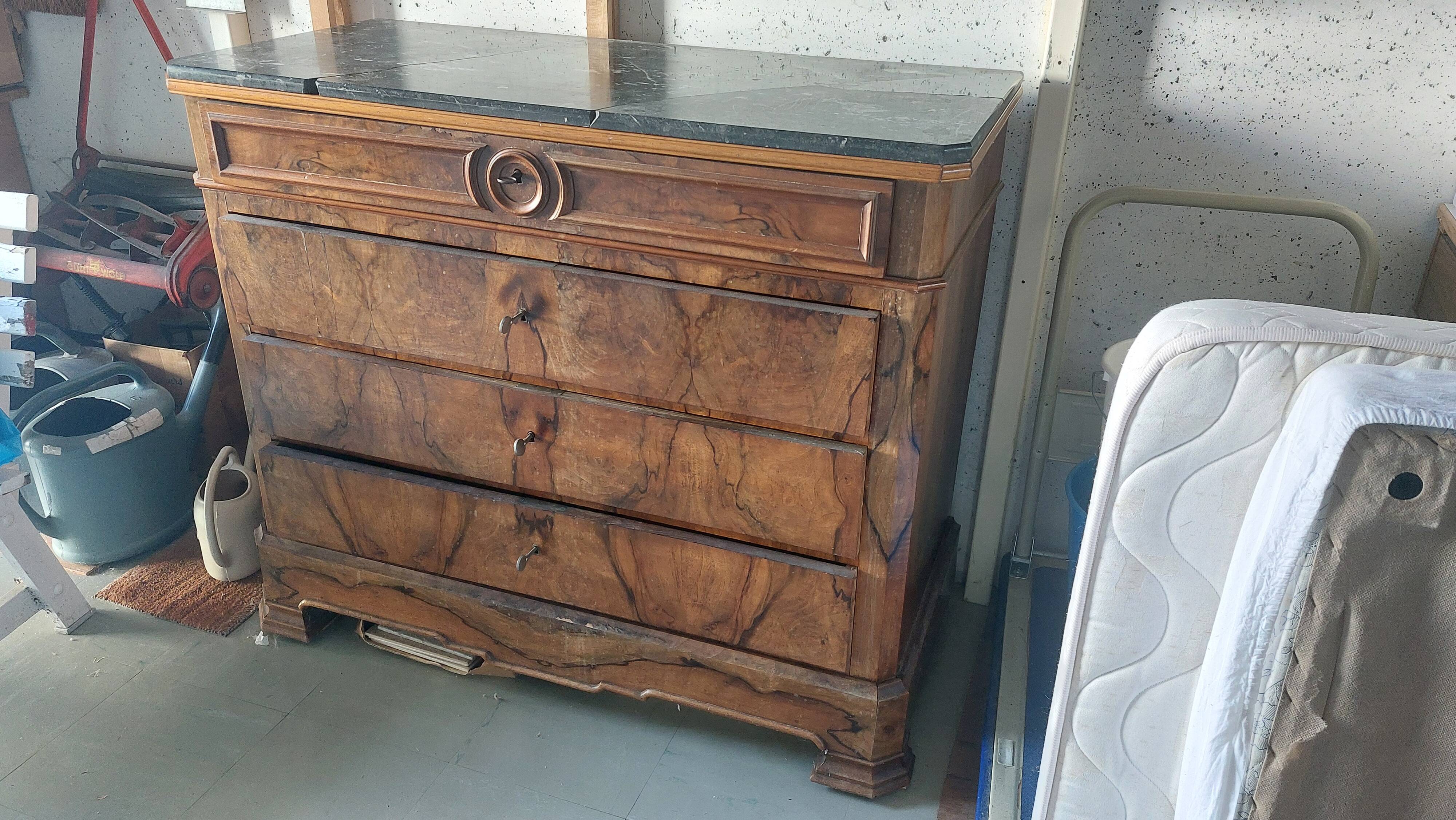 antique walnut commode
