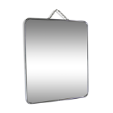 vintage barber mirror with 1960 chain 23x29cm