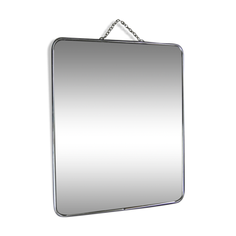 vintage barber mirror with 1960 chain 23x29cm