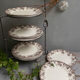 Sarreguemines earthenware dessert plates