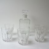 Carafe et verres à whisky vintage