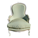 Voltaire Armchair / Louis XV Bergère (White & Green Patina)