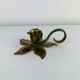 Vintage golden brass flower candlestick