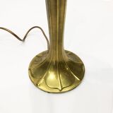 Brass Art Nouveau Style Table Lamp 1970s Glamour Chic Jugendstil Light