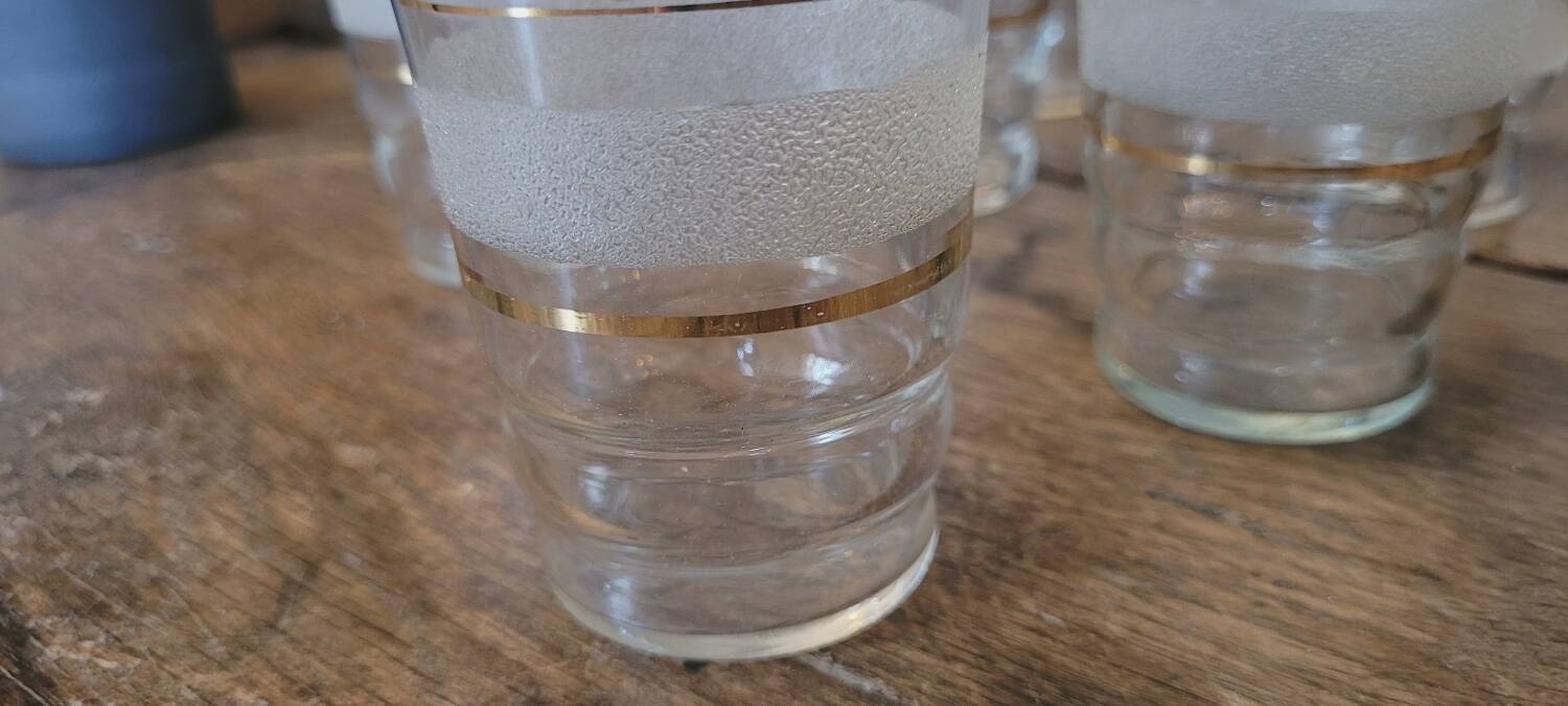 Set de 8 verres à eau 50's