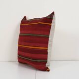20" x 20" turkish striped kilim pillow, striped kilim pillow decorative throw pillow, bohemian kilim