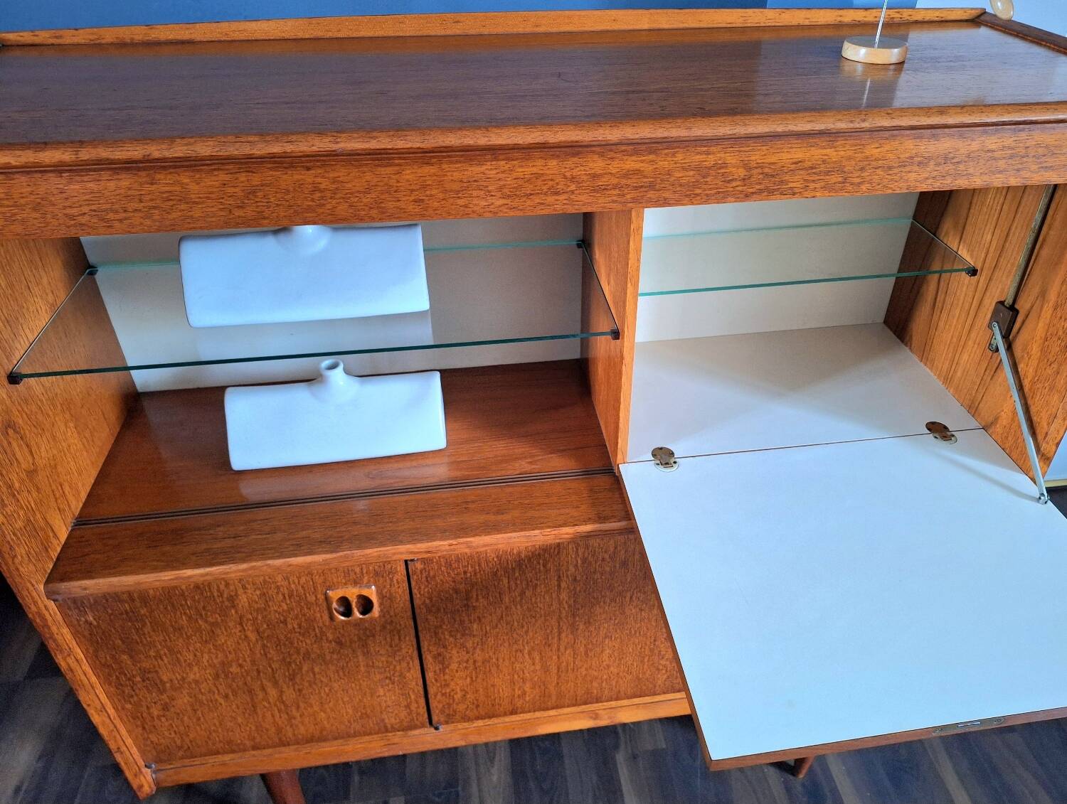 Vintage sideboard, antique bar cabinet, secretary bookcase