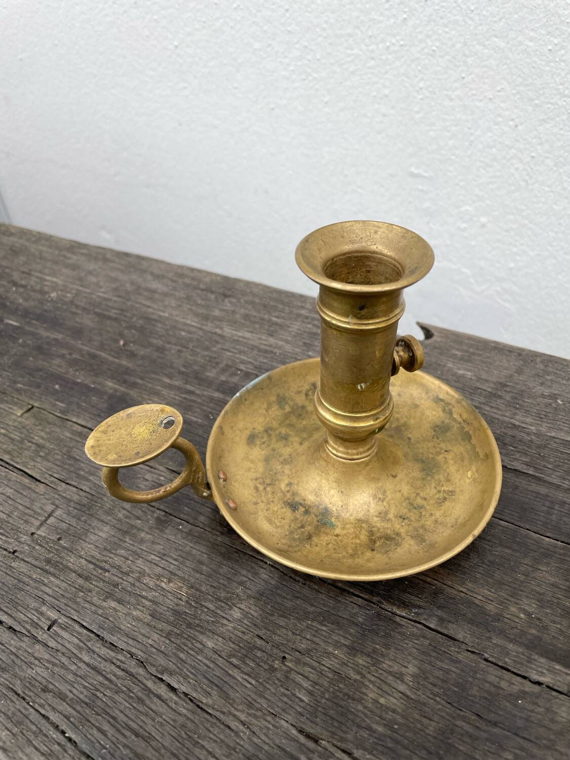 Set of gold-plated brass candlesticks