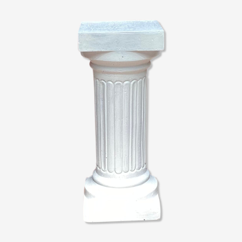 Vintage white plaster column dimension: H-73.5 cm-L-30cm-