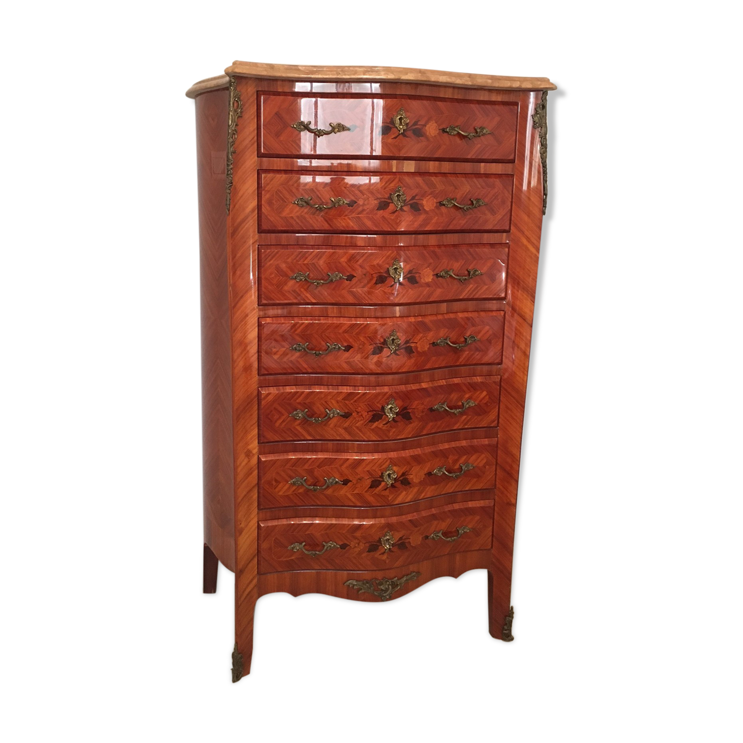 Semainier in marquetry