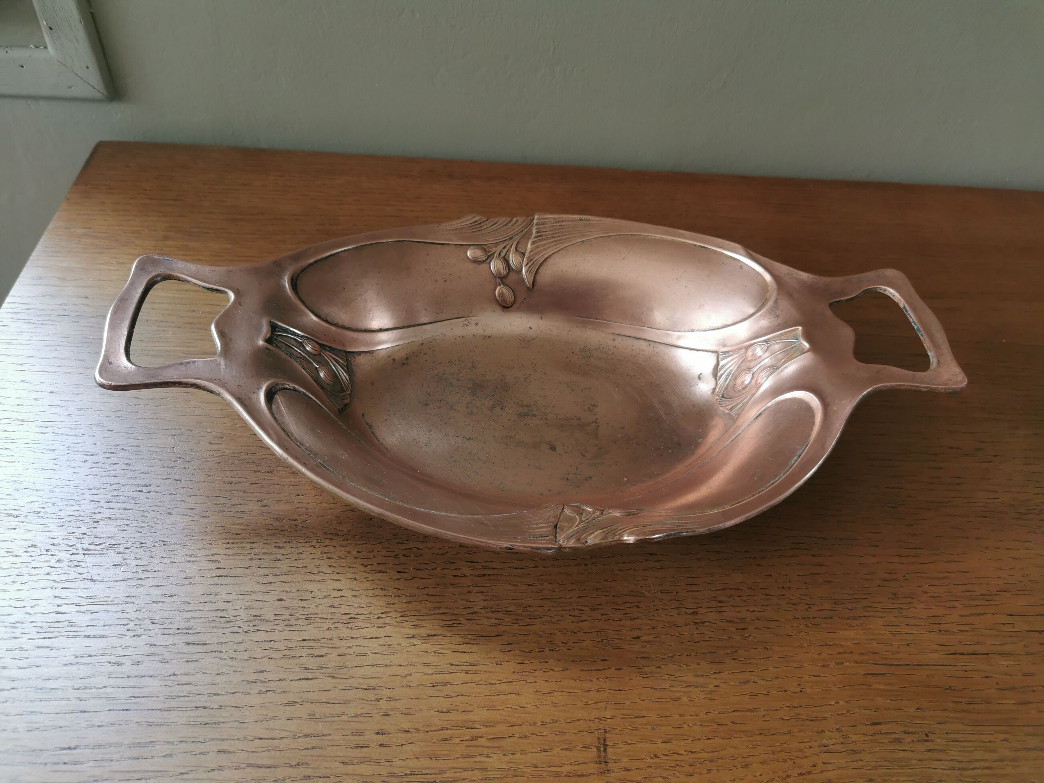 Art Nouveau copper cup