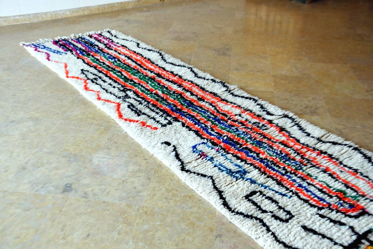 Azilal Moroccan Berber hallway rug 294 x 88 cm New