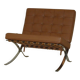 Sedia in acciaio e pelle nello stile di Knoll, anni '80
