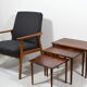 Scandinavian gigognes tables in rio rosewood, vintage