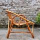 Vintage rattan shell armchair