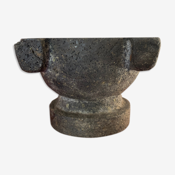 Ashtray, Lava stone mortar carved in the mass / 60s