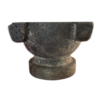 Ashtray, Lava stone mortar carved in the mass / 60s