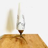 Space Age 1950s brass tripod table lamp