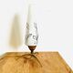 Space Age 1950s brass tripod table lamp