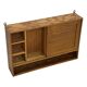 Vintage 1970s pinewood wall cabinet shelf wall unit