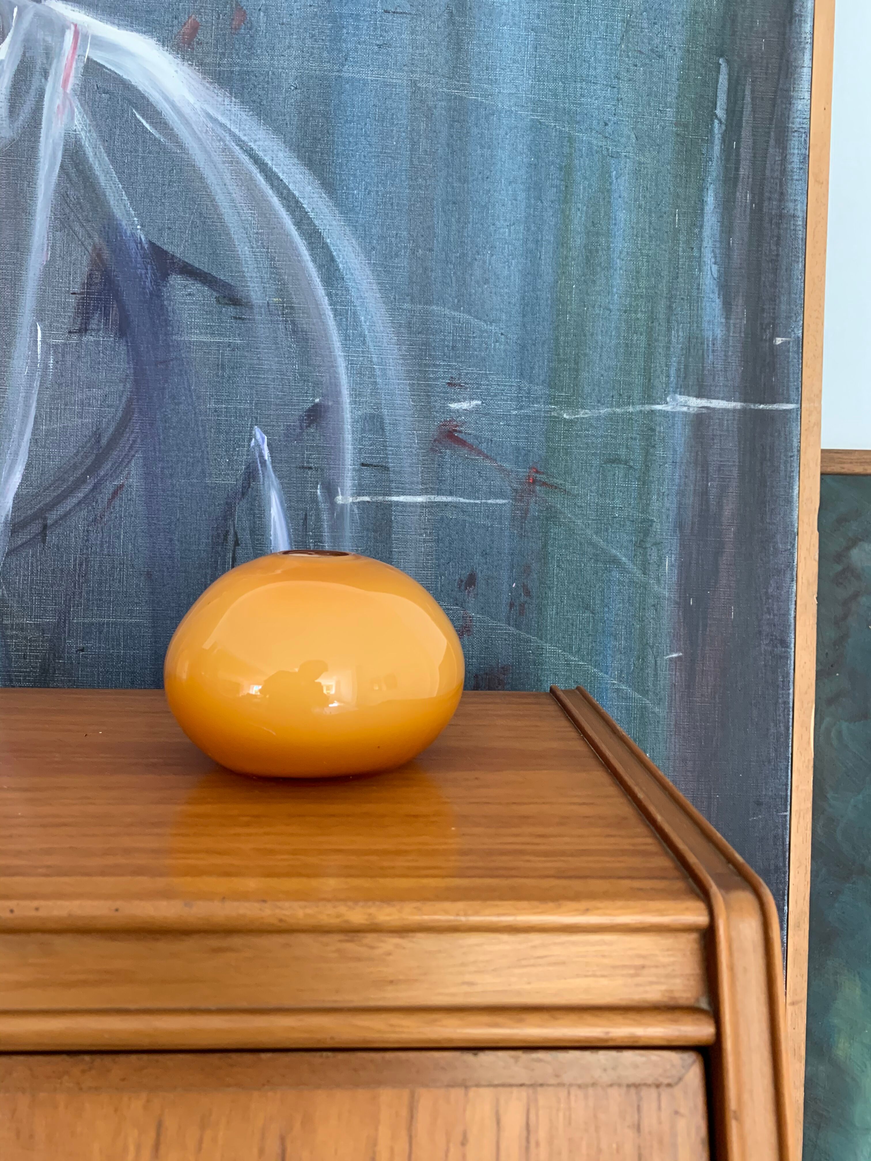 Vintage Murano glass ball vase