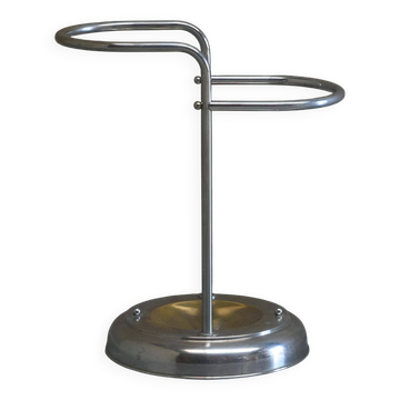 Bauhaus-style umbrella stand in chrome brass, 1960s