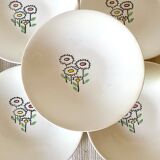 Hollow earthenware plates from Gien