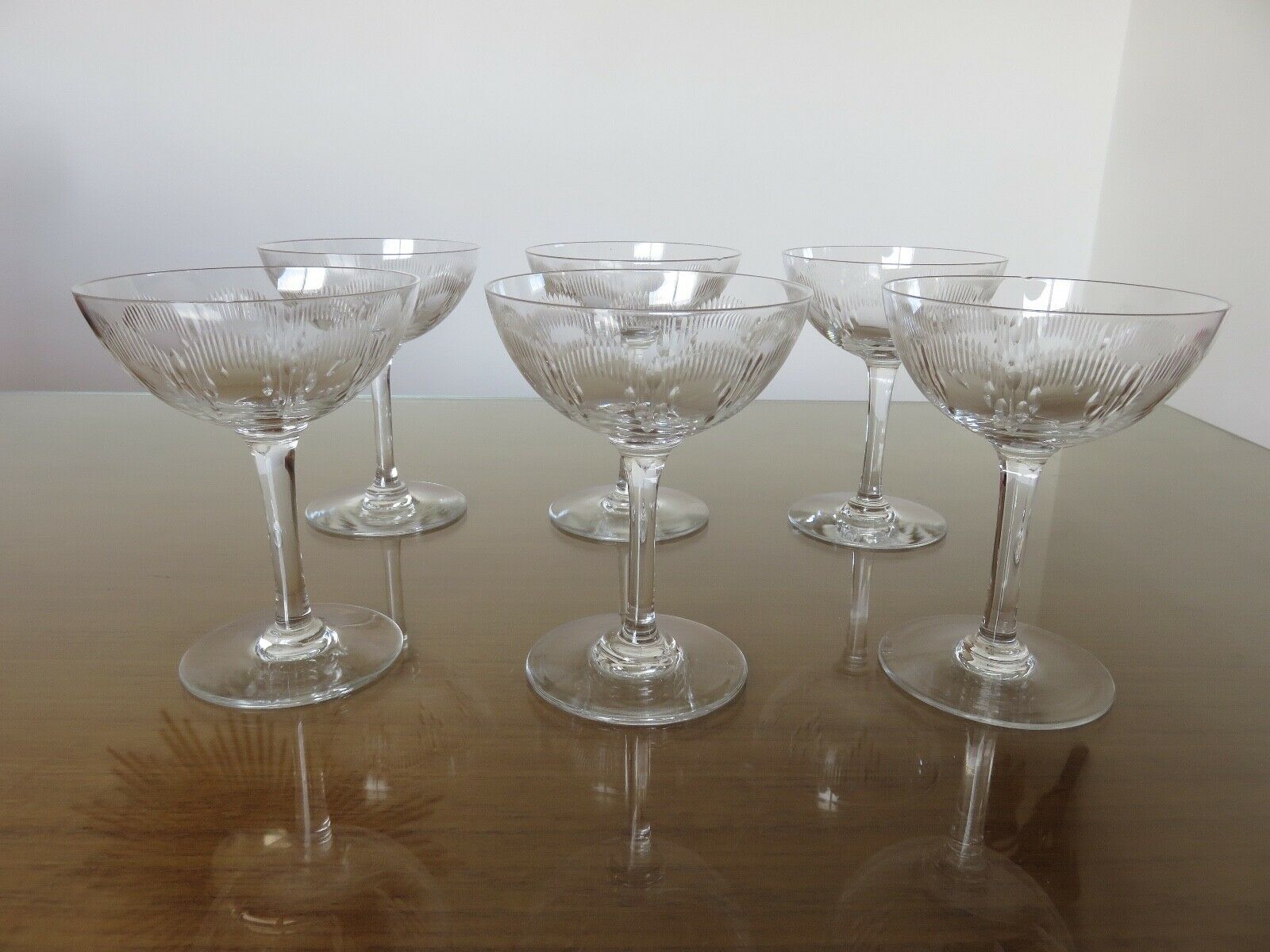 6 Baccarat champagne glasses "Molière" model