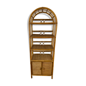 Bamboo rattan and wicker shelf