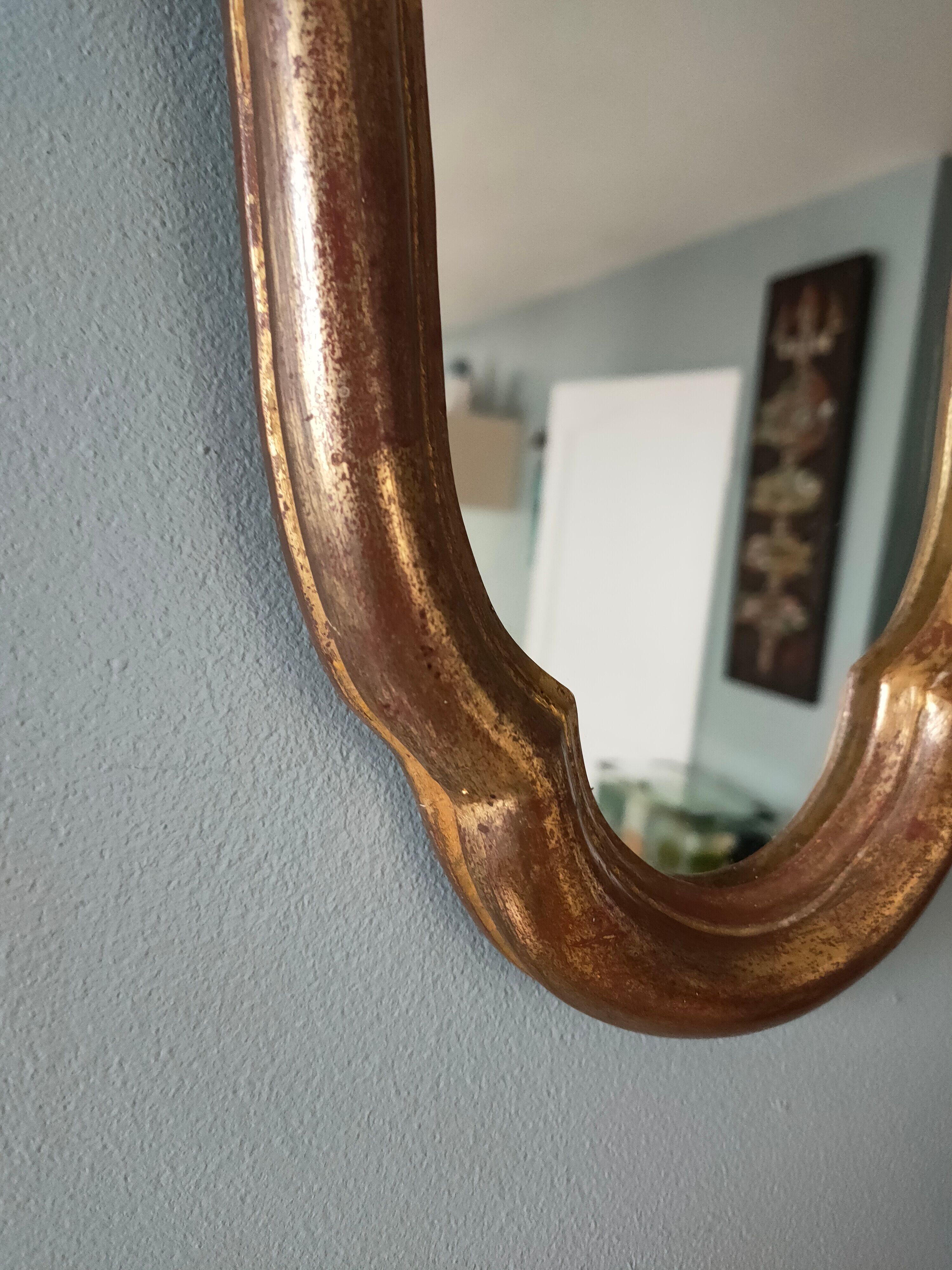 Style mirror in gilded wood