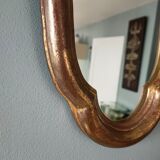Style mirror in gilded wood