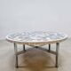 Vintage round mosaic coffee table