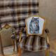 Armchair Louis XV head of wolf