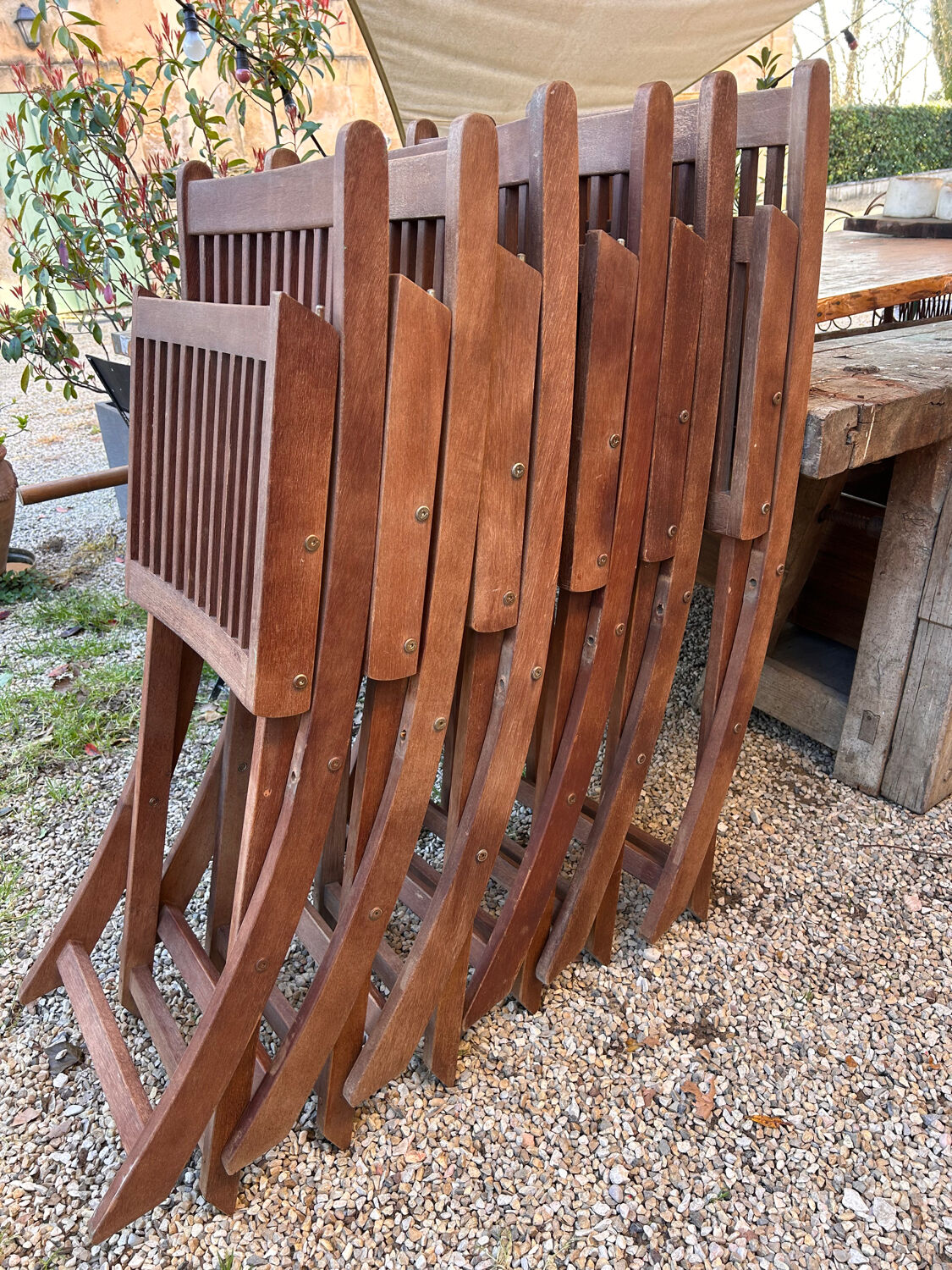Teak chairs