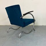Fauteuil Bauhaus Art Déco en Acier Tubulaire par Jan Schröfer pour Ahrend De Cirkel, 1920s