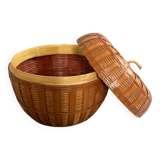 Boîte pomme osier vintage