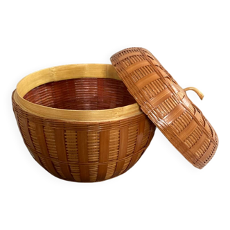 Vintage wicker apple box