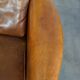 Vintage Art Deco Sheepskin High Back Armchair Set with Wood Finish